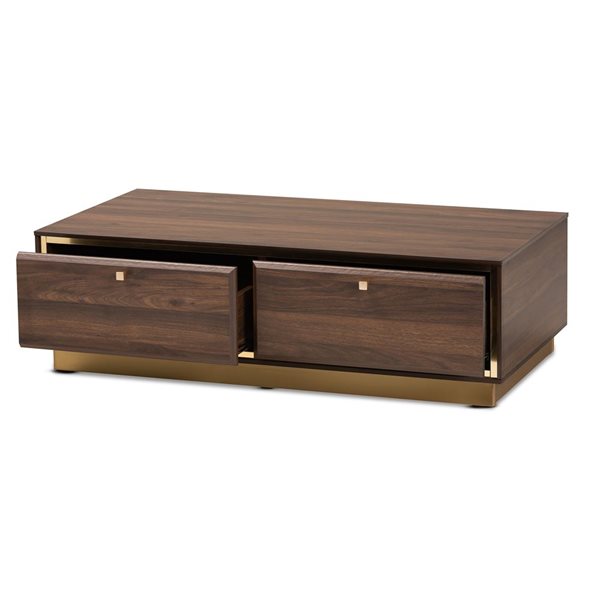 Baxton Studio Cormac Walnut Brown Wood Coffee Table