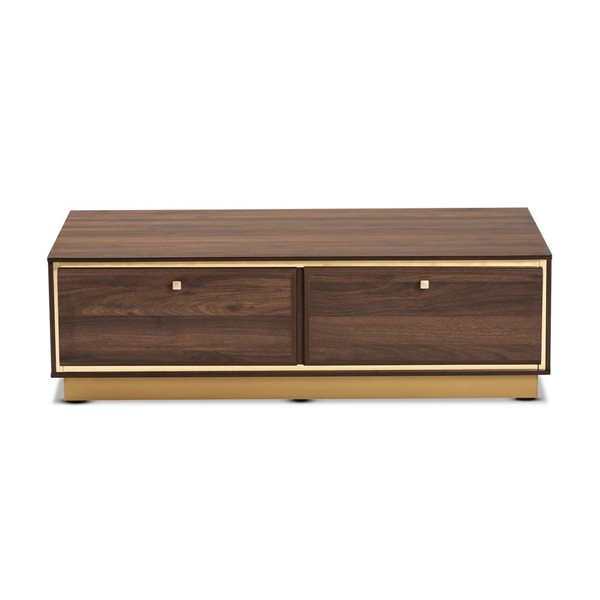 Baxton Studio Cormac Walnut Brown Wood Coffee Table