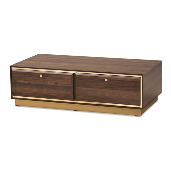 Baxton Studio Cormac Walnut Brown Wood Coffee Table