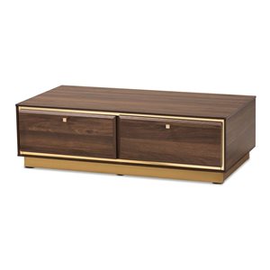 Baxton Studio Cormac Walnut Brown Wood Coffee Table