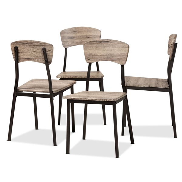 Marcus Ruffle Lwc Baxton Studio Marcus Transitional Side Chair with Wood Frame - Set of 4 ...