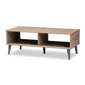 Baxton Studio Pierre Oak Brown Wood Coffee Table