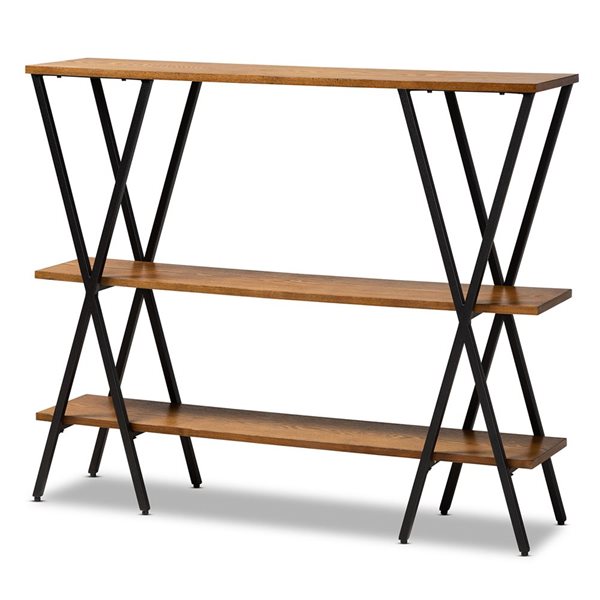 Baxton Studio Norton Walnut Brown Industrial Console Table