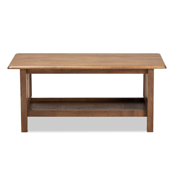 Baxton Studio Rylie Walnut Brown Wood Coffee Table