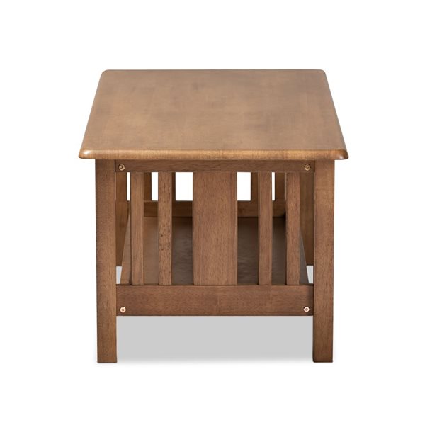 Baxton Studio Rylie Walnut Brown Wood Coffee Table