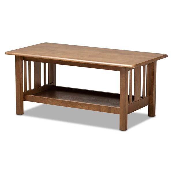 Baxton Studio Rylie Walnut Brown Wood Coffee Table