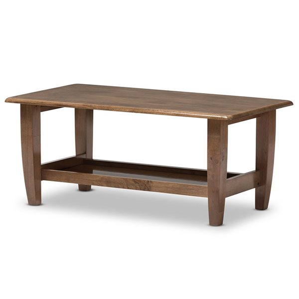 Baxton Studio Pierce Walnut Brown Wood Coffee Table 6898 LWC RONA