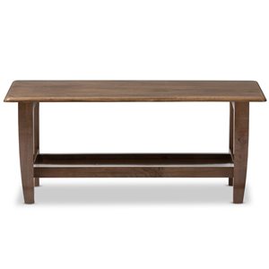 Baxton Studio Pierce Walnut Brown Wood Coffee Table