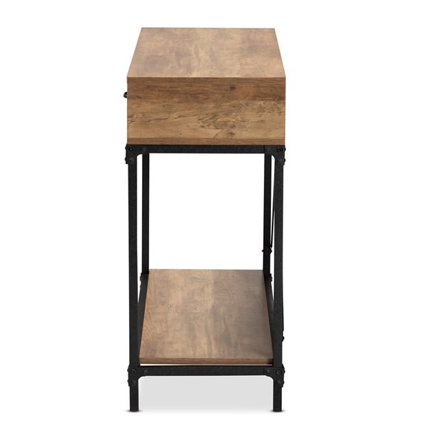 Baxton Studio Norwood Walnut Brown Industrial Console Table 12088-LWC ...