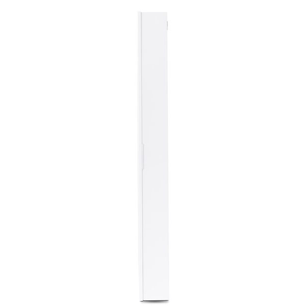 Baxton Studio Pontus White Wall-Mount Jewelry Armoire with Mirror
