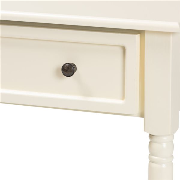 Baxton Studio Mahler White Vintage Console Table