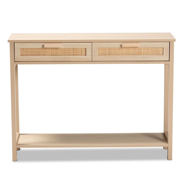 Baxton Studio Sebille Light Brown Mid-Century Console Table