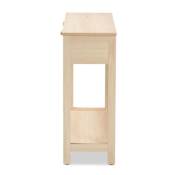 Baxton Studio Sebille Light Brown Mid-Century Console Table