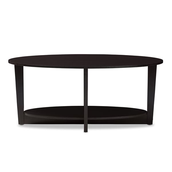 Baxton Studio Jacintha Black Wicker Coffee Table