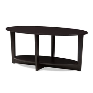 Baxton Studio Jacintha Black Wicker Coffee Table