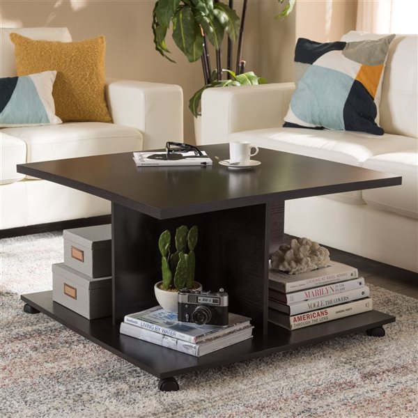 Baxton Studio Cladine Wenge Brown Wood Coffee Table