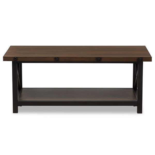 Baxton Studio Herzen Walnut Brown Wood Coffee Table