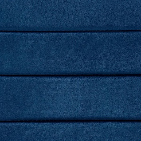 Baxton Studio Armand Navy Blue Contemporary Polyester Upholstered Side Chair with Wood Frame - Set of 4