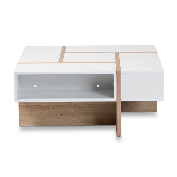 Baxton Studio Rasa White Wood Coffee Table