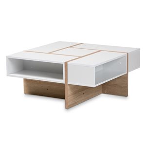 Baxton Studio Rasa White Wood Coffee Table