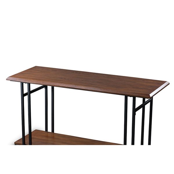 Baxton Studio Newcastle Walnut Brown Wood Industrial Console Table