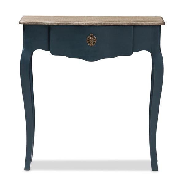 Baxton Studio Mazarine Distressed Brown Vintage Console Table