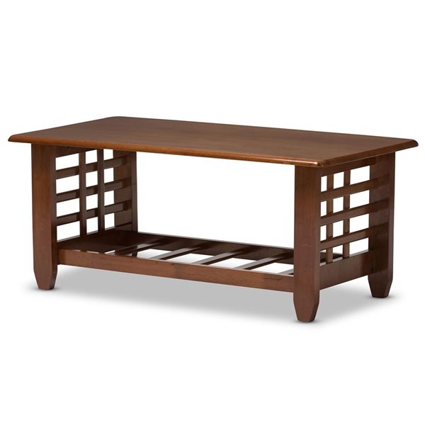 Baxton Studio Larissa Cherry Brown Wood Coffee Table 6893 LWC RONA