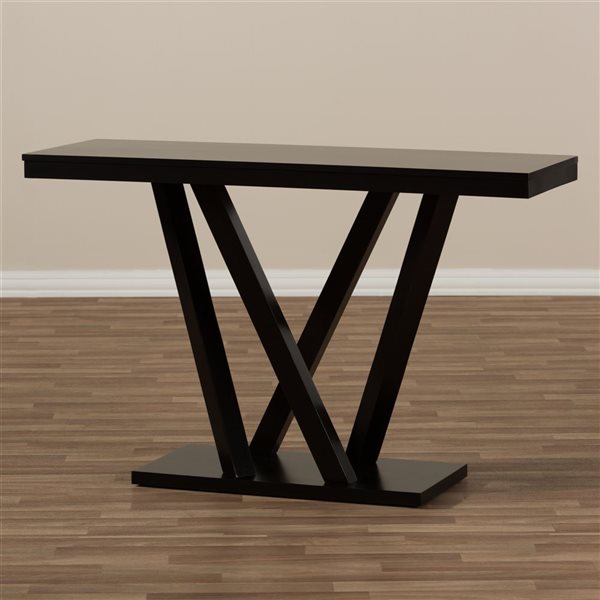 Baxton Studio Everdon Black Modern Console Table 4967 LWC RONA