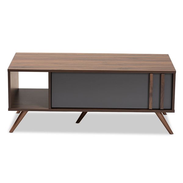 Baxton Studio Naoki Walnut Brown Wood Coffee Table