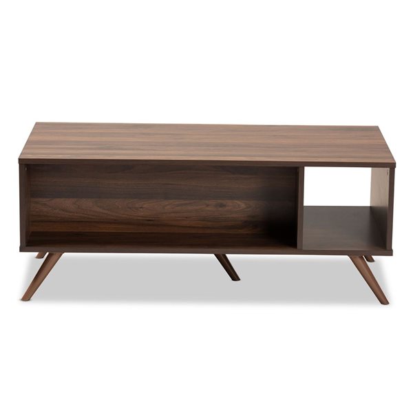 Baxton Studio Naoki Walnut Brown Wood Coffee Table 10754 LWC RONA