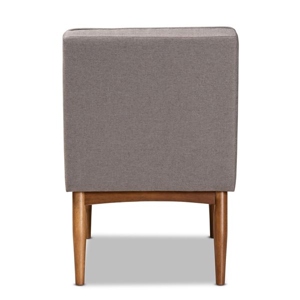 Baxton Studio Sanford Traditional Polyester Upholstered Side Chair with Wood Frame