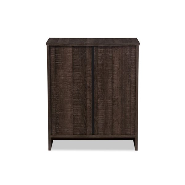 Baxton Studio Decon Brown 3-Drawer Standard Chest