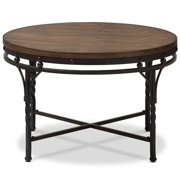 Baxton Studio Austin Walnut Brown Wood Coffee Table 7327 LWC RONA