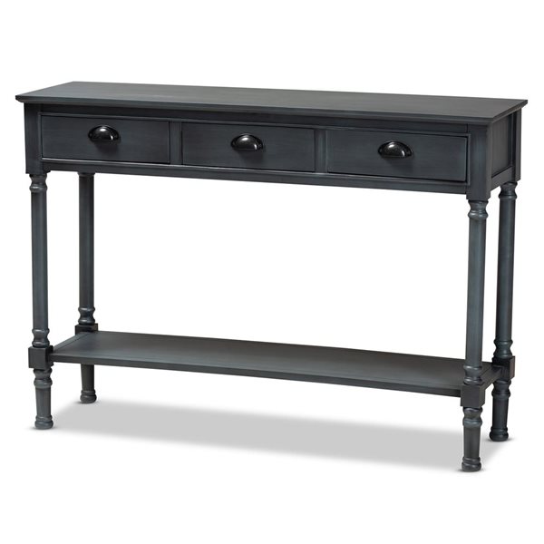 Baxton Studio Garvey Grey Vintage Console Table 11329 LWC RONA