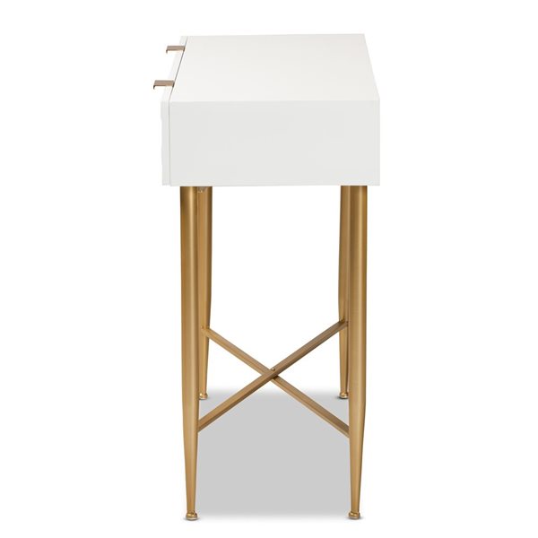 Baxton Studio Galia White Glam Console Table