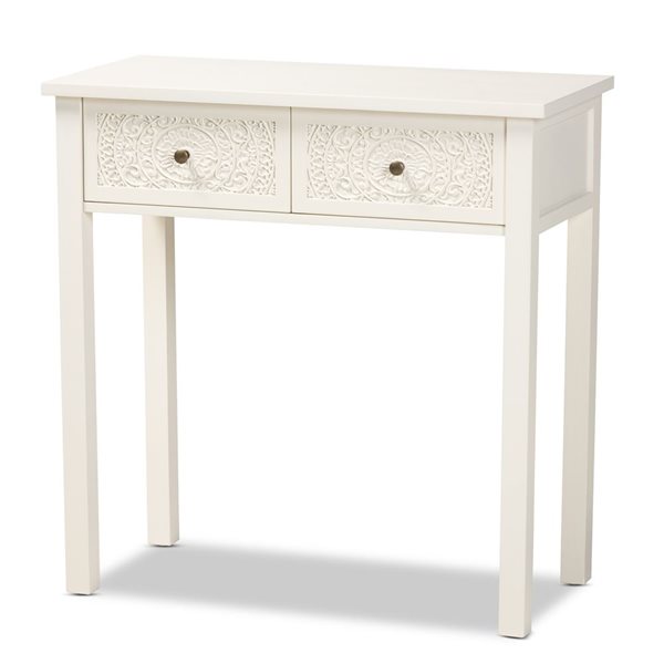 Baxton Studio Lambert White Vintage Console Table