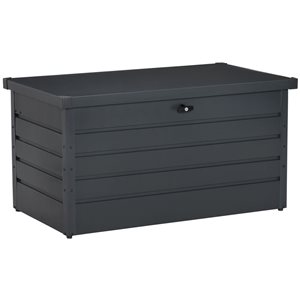 Boîte de rangement extérieure Outsunny grise de 47,2 po x 24,4 po