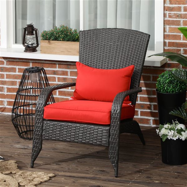 Wicker adirondack store chair