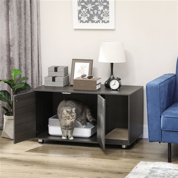 PawHut 19.5-in Black Litter Box Enclosure