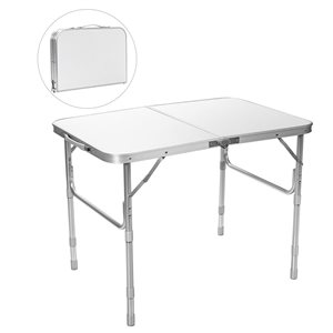 Costway Rectangle Outdoor Dining Table 24-in W x 35.5-in L - White