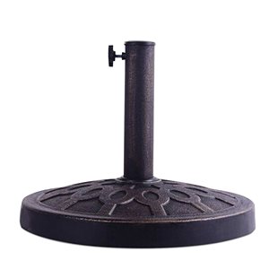 Costway 17.5-in Round Heavy Duty Patio Umbrella Base - Bronze