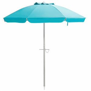 Costway 6.5-ft Blue Garden Patio Umbrella With Push-button