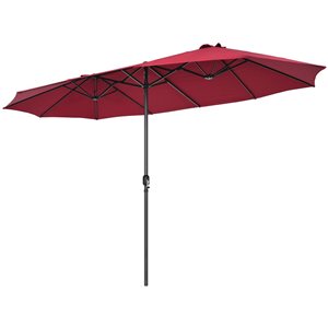 Costway 8.5-ft Wine Market Patio Umbrella With Crank