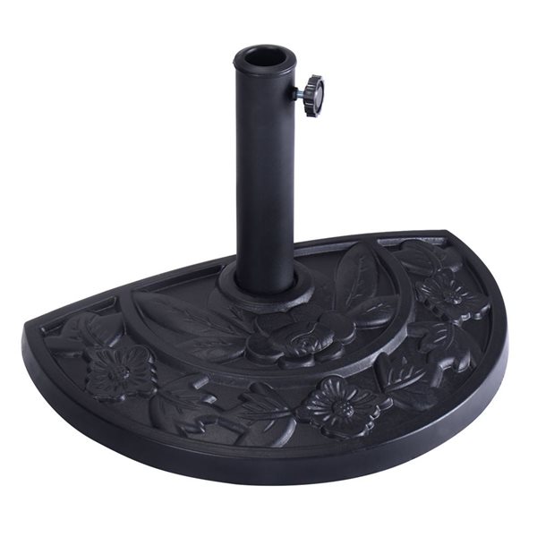 Costway 20-in Half Round Patio Umbrella Base - Black