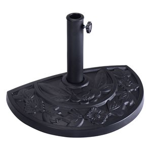 Costway 20-in Half Round Patio Umbrella Base - Black