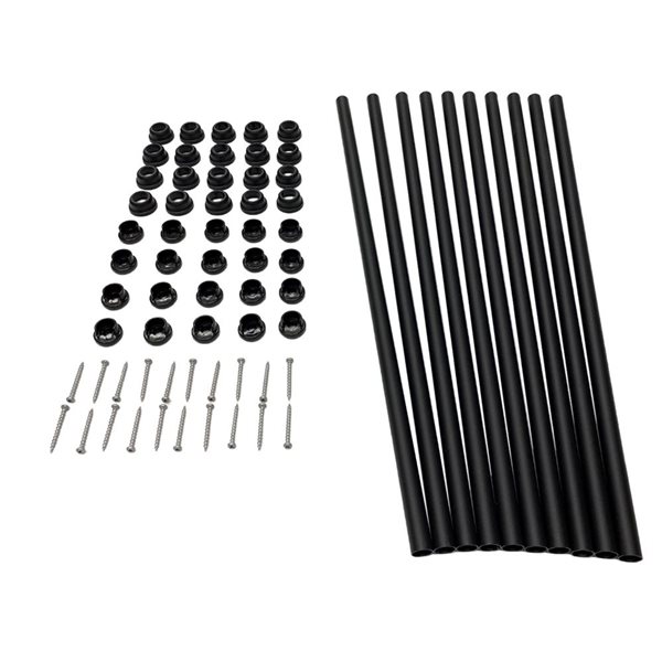 Titan Snap'n Lock 25-in Black Metal Square Baluster - 10-Pack