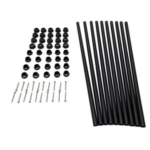 Titan Snap'n Lock 25-in Black Metal Square Baluster - 10-Pack