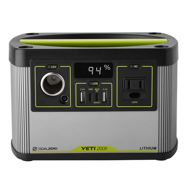 Générateur solaire portatif Yeti de Goal Zero 200 watts/heure