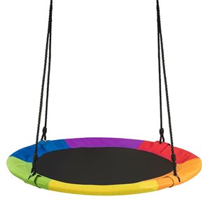 Costway 40-in Multicolour Swing with Adjustable Hanging Ropes