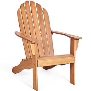 Costway Brown Wood Adirondack Chair